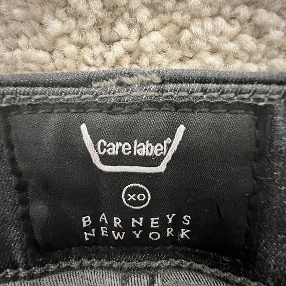 Care Label Cigar Bell Crop Black Jeans Barney’s New York Size 27 Raw Hem - Picture 5 of 9